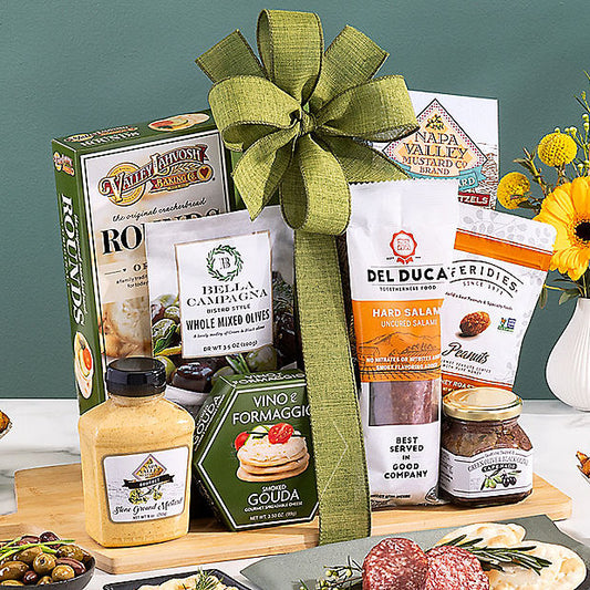 Classic Charcuterie: Gourmet Cheese Gift Basket