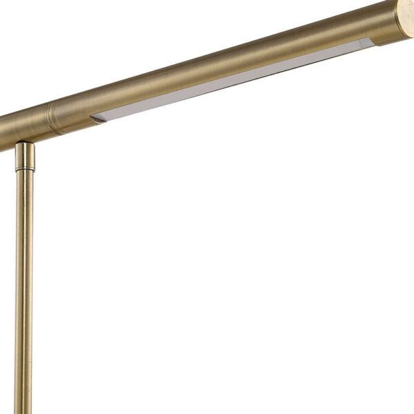 Lra Desk Lamp, Rotating Arm, LED Light System, Antique Brass 17 Inch