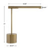 Lra Desk Lamp, Rotating Arm, LED Light System, Antique Brass 17 Inch