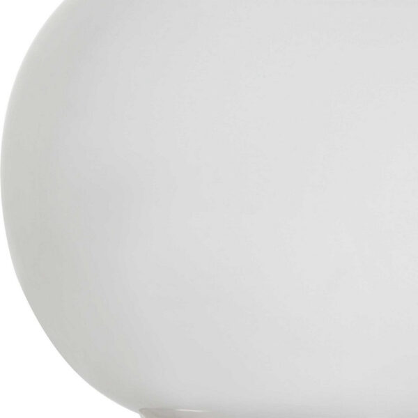 Roe Table Lamp, White Linen Shade, White Gourd Ceramic Body, 26 Inch