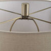Table Lamp, Moss Green Textured Ceramic and Beige Linen Shade, 23 Inch