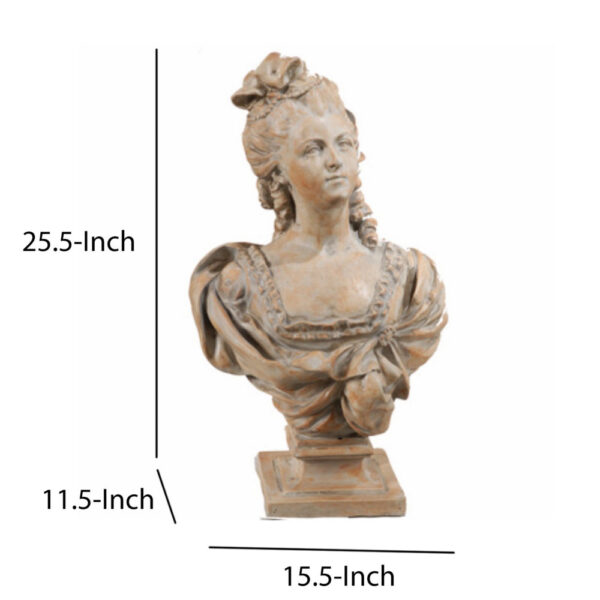 Artful Female Sculpture Bust Statue