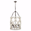 Joliette 4 Light Wood Chandelier, White