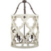 Joliette 4 Light Wood Chandelier, White