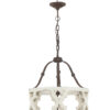 Joliette 4 Light Wood Chandelier, White