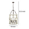 Joliette 4 Light Wood Chandelier, White