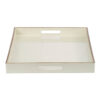 Mimosa Rectangle Tray With Cutout Handles, White