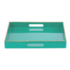 Mimosa Square Tray With Cutout Handles, Green