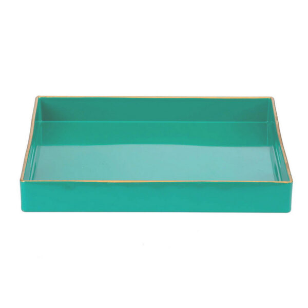 Mimosa Square Tray With Cutout Handles, Green