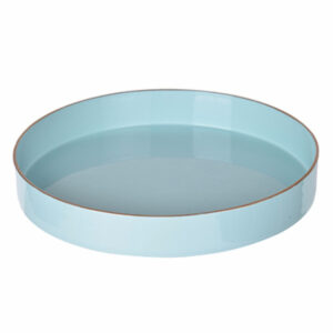 Mimosa Round Plastic Accent Tray, Turquoise Blue