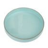 Mimosa Round Plastic Accent Tray, Turquoise Blue