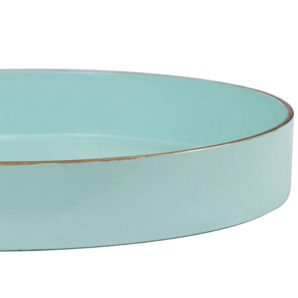 Mimosa Round Plastic Accent Tray, Turquoise Blue