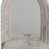 Cement Protected Decorative Wall Mirror, Washed White
