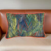 20 X 14 Inch Fabric Pillow with Abstract Art Details, Multicolor