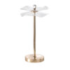 Accent Table Lamp, LED, Lotus Shape Acrylic, Copper, Gold, 18 Inch