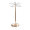 Accent Table Lamp, LED, Lotus Shape Acrylic, Copper, Gold, 18 Inch