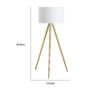 Kera Floor Lamp, White Drum Shade, Brass Gold Tripod Base 64 Inch