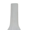 Rizie Vase with Ribbed Texture, 41 Inch Contemporary White Polyresin