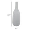 Rizie Vase with Ribbed Texture, 41 Inch Contemporary White Polyresin