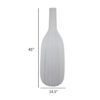Rizie Vase with Ribbed Texture, 45 Inch Contemporary White Polyresin
