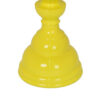 Naze Tabletop Candle Holder with Turned Accents, 23 Inch Yellow Resin
