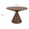 Jammy Plant Stand Table, Round 24 Inch Top, Brown Metal Cone Base