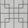 31x41 Fireplace Screen with Mesh, Contemporary Design, Black, Silver