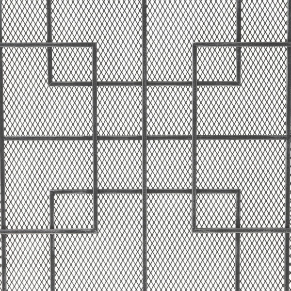 31x41 Fireplace Screen with Mesh, Contemporary Design, Black, Silver