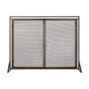 31x40 Fireplace Screen, 2 Door Diamond Mesh Design, Black Bronze Iron