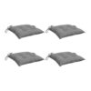 Kia Outdoor Cushion for Chair Set of 4, 20x20 Square Dark Gray Fabric