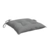 Kia Outdoor Cushion for Chair Set of 4, 20x20 Square Dark Gray Fabric
