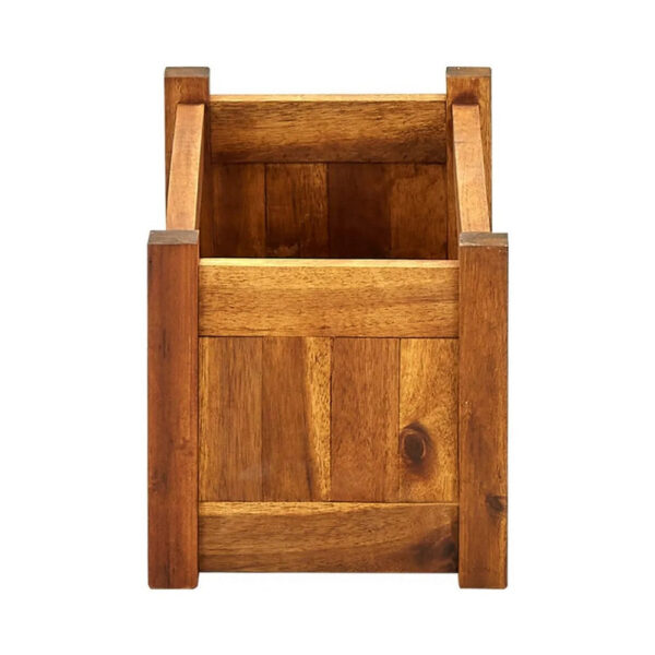 Ryla Garden Raised Flower Bed, 10x20 Panel Brown Acacia Wood, Slatted