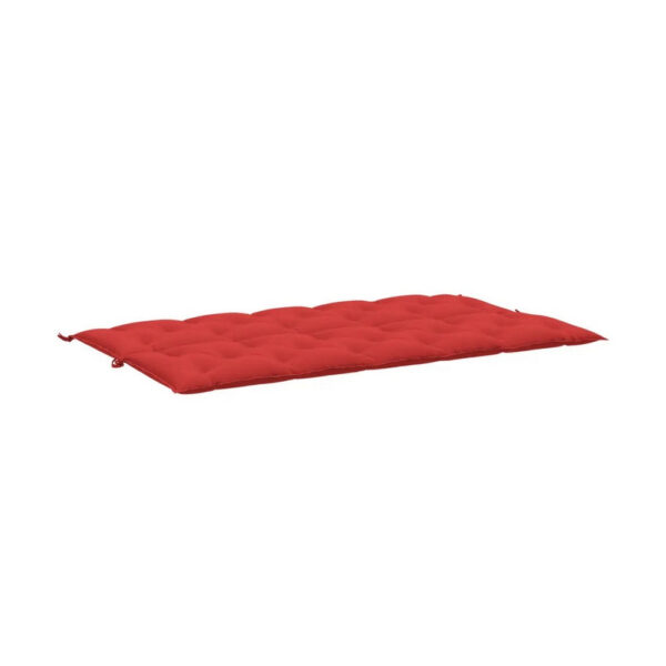Claire Outdoor Cushion for Bench, Button Tufted Red Fabric, 71 Inch