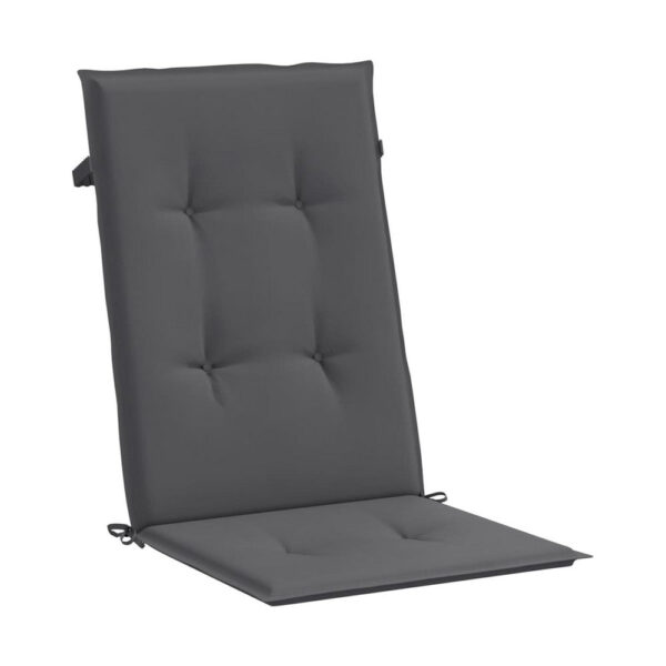 Outdoor Cushions for High Back Chair, Set of 2, Gray Fabric, 47 Inch