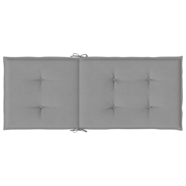 Zia 6pc Outdoor Highback Cushion for Chair, Tufted Gray Fabric 47 Inch