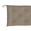 Claire Outdoor Cushion for Bench, Tufted Taupe Oxford Fabric, 59 Inch