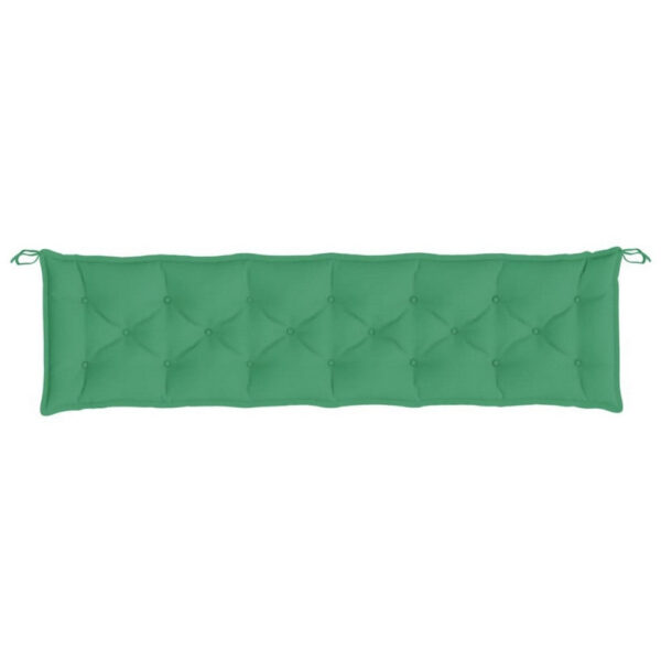 Claire Outdoor Cushion for Bench, Tufted Green Oxford Fabric, 79 Inch