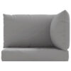 Paom 3pc Outdoor Patio Cushion for Bench, Plush Gray Oxford Fabric