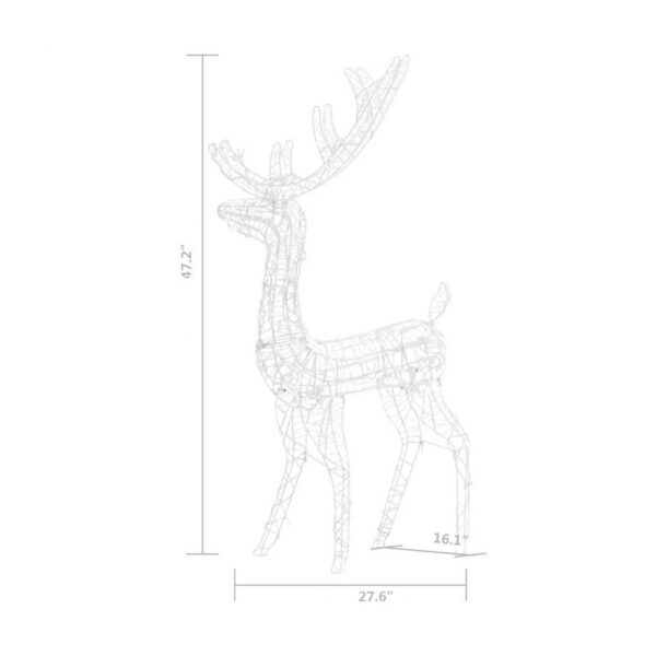 Outdoor Reindeer Christmas Decoration, 140 Cool White LED Lights