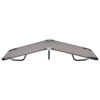 Zena Outdoor Lounger Sunbed, Gray Fabric, 75 Inch Foldable Steel Frame