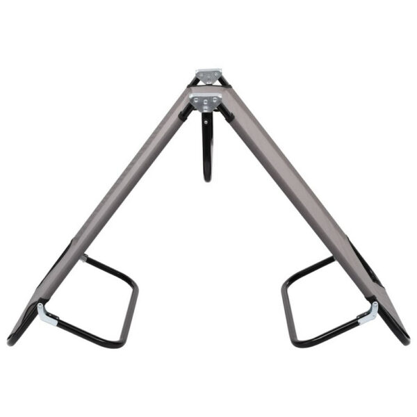 Zena Outdoor Lounger Sunbed, Gray Fabric, 75 Inch Foldable Steel Frame