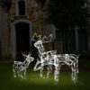 Meyi 3pc Outdoor Reindeer Family Christmas Decor, 229 Cool White LED
