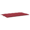 Claire Outdoor Cushion for Bench, Button Tufted Red Fabric, 71 Inch