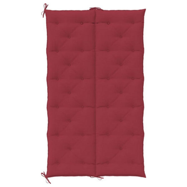 Claire Outdoor Cushion for Bench, Button Tufted Red Fabric, 71 Inch