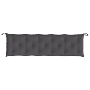 Claire Outdoor Cushion for Bench, Gray Button Tufted Fabric, 71 Inch