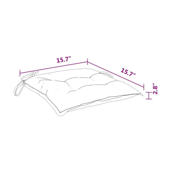 Kia Outdoor Cushion for Chair, Set of 4, 16x16 Square, Gray Fabric