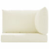 Paom Outdoor Cushion for Bench Set of 3, Plush Ivory Oxford Fabric