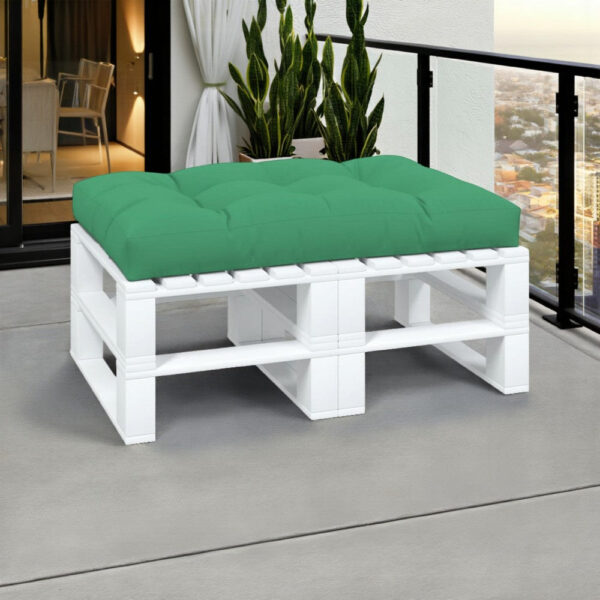 Moni Outdoor Cushion for Bench, Tufted Design, Green Fabric, 47 Inch