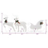 Garden 2pc Reindeer and Sleigh Christmas Decoration, 60 LEDs, White