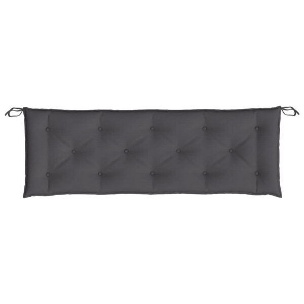 Andy Outdoor Cushion for Bench, 59 Inch, Dark Gray Oxford Fabric